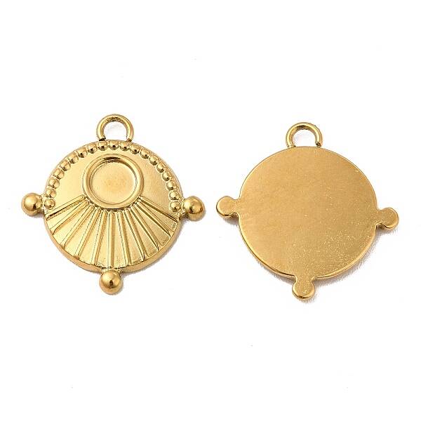 Ion Plating(IP) 304 Stainless Steel Pendant Cabochons Settings