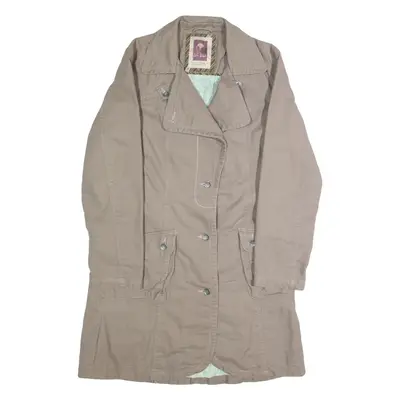 FAT FACE Womens Overcoat Jacket Grey M