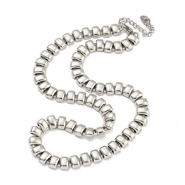 Non-Tarnish 304 Stainless Steel Rectangle Link Chain Necklaces