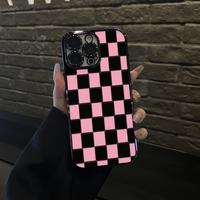 Checkerboard Pattern Camera Lens Protective Case for iPhone 16 Case 15 Pro Max Case 14 13 12 11 XR XS Plus Fashion Shockproof...