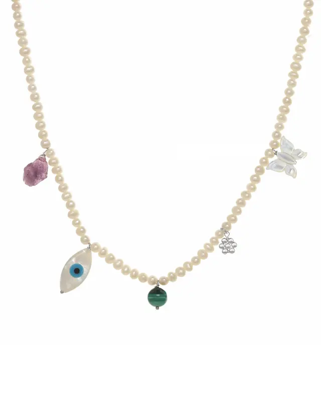 Valery Necklace | Metal Color: Silver