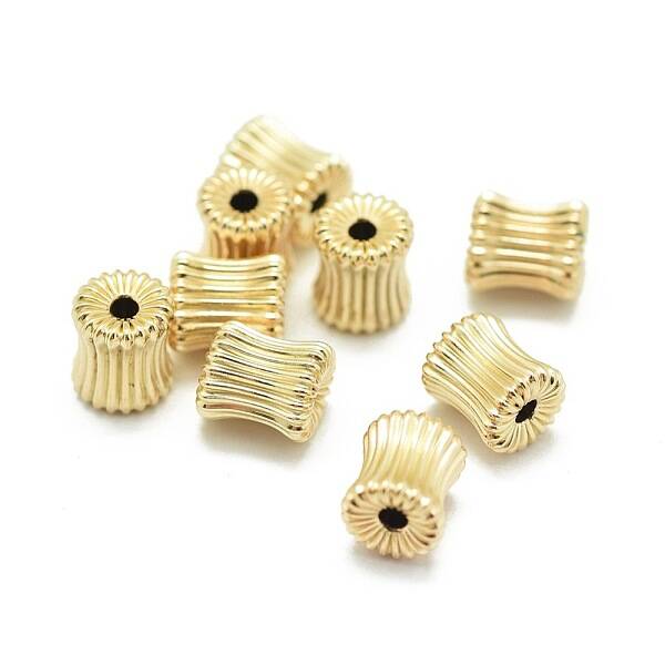 Yellow Gold Filled Corrugated Beads