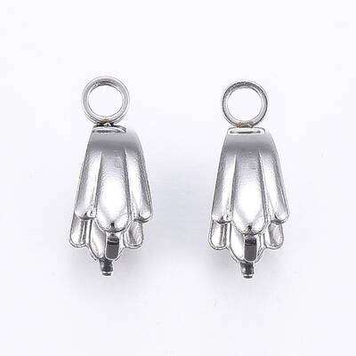 Tarnish Resistant 201 Stainless Steel Pendant Pinch Bails