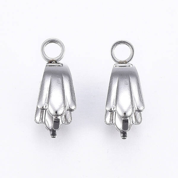 Tarnish Resistant 201 Stainless Steel Pendant Pinch Bails