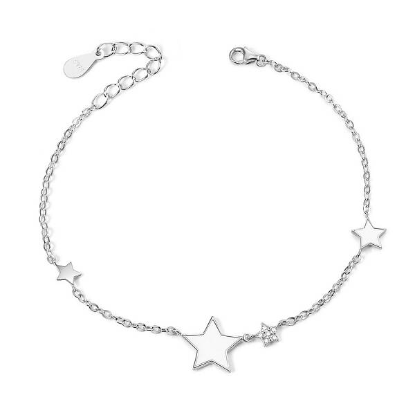 Rhodium Plated 925 Sterling Silver Link Bracelet