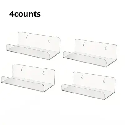 Clear Acrylic Vinyl Record Display Rack, 2/4/6/8/10pcs Wall-mounted Album Display Holder, Floating Display Rack for Music Lov...