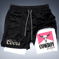Anime Gym Shorts for summer,Coors Cowboy Banquet Beer Rodeo Printed Shorts,Sweatpants Men,Shorts For Men,Training Breathable ...
