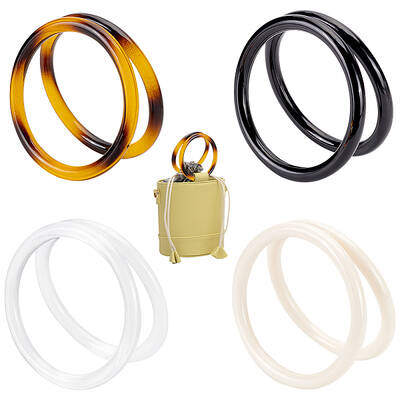 80Pcs 4 Colors PVC Braided Bag Handles