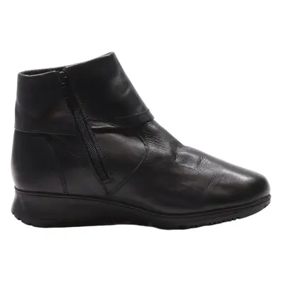 HUSH PUPPIES Ankle Boots Black Leather Womens UK 5