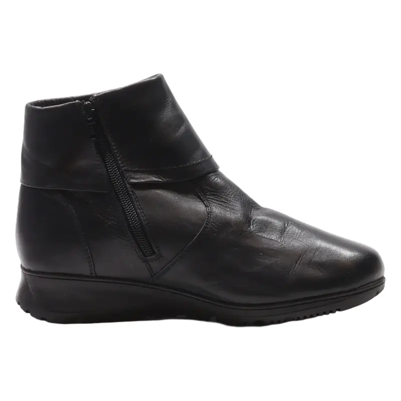 HUSH PUPPIES Ankle Boots Black Leather Womens UK 5