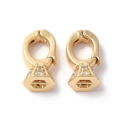 Brass Micro Pave Clear Cubic Zirconia Enhancer Shortener Pendant Bails