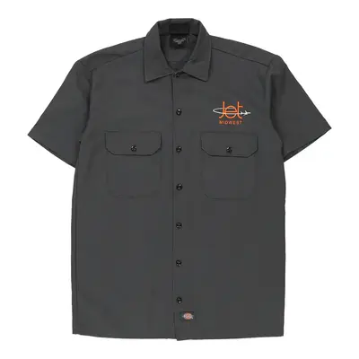 Jet Midwest Dickies Short Sleeve Shirt - Small Grey Polyester Blend