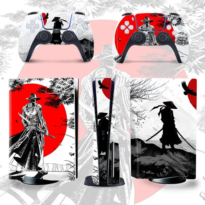 Hand-painted Anime Scene Game Console Skin Sticker (1 Set), Multipurpose Self-adhesive Anti-scratch Protective Film, Multifun...