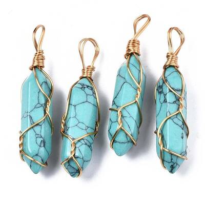 Synthetic Turquoise Big Pendants