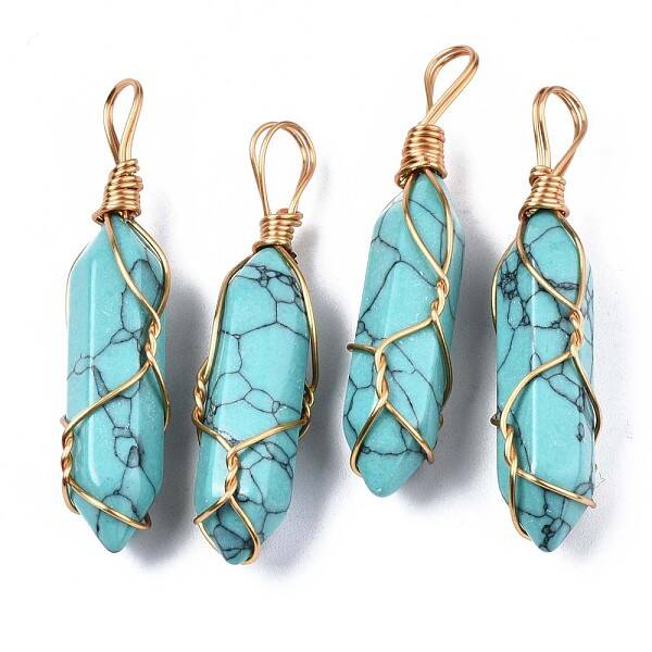 Synthetic Turquoise Big Pendants