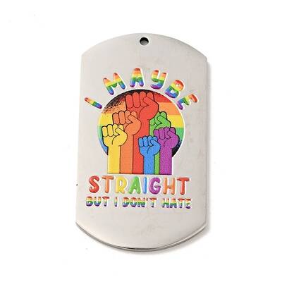 Non-Tarnish Pride 201 Stainless Steel Big Pendants