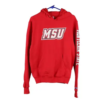 Michigan State University Champion College Hoodie - Small Red Cotton Blend