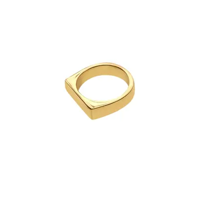 Tavas Flat Ring | Size: 5.5 | Materials: Polished Brass