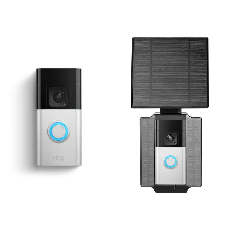 Ring Battery Doorbell Plus + Wasserstein Universal Solar Charger Bundle