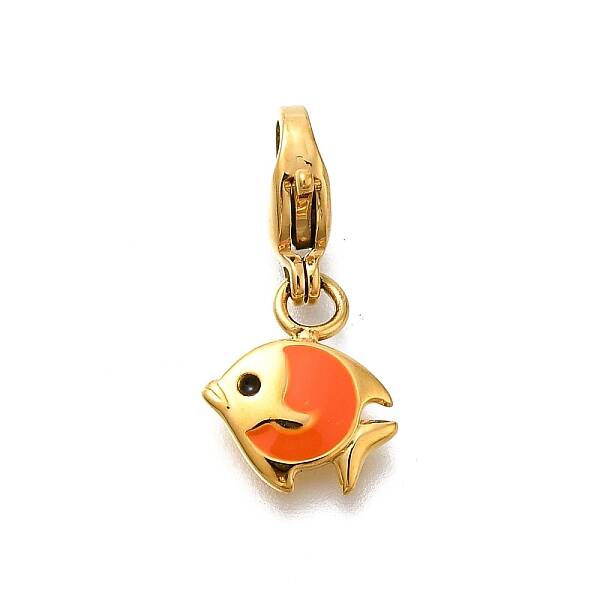 Fish 304 Stainless Steel Enamel Pendant Decorations