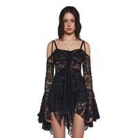 F is For Fairies Handkerchief Dress - Black Lace