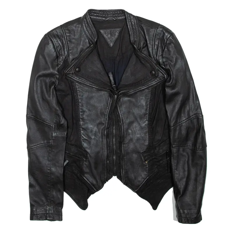 BE EDGY Womens Jacket Black Leather L
