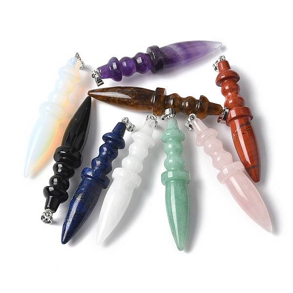 Natural & Synthetic Mixed Gemstone Pendants