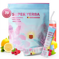 2025 Super Yerba | Yerba Mate Instant Tea Power | RASPBERRY LEMONADE Flavor | 30 Servings