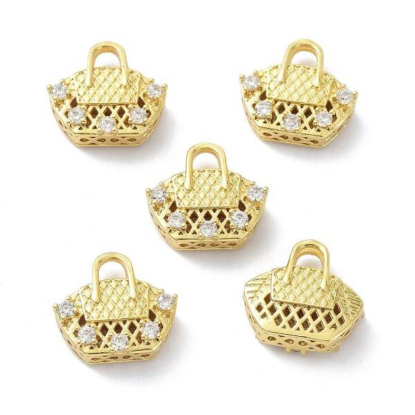 Brass Clear Cubic Zirconia Pendants