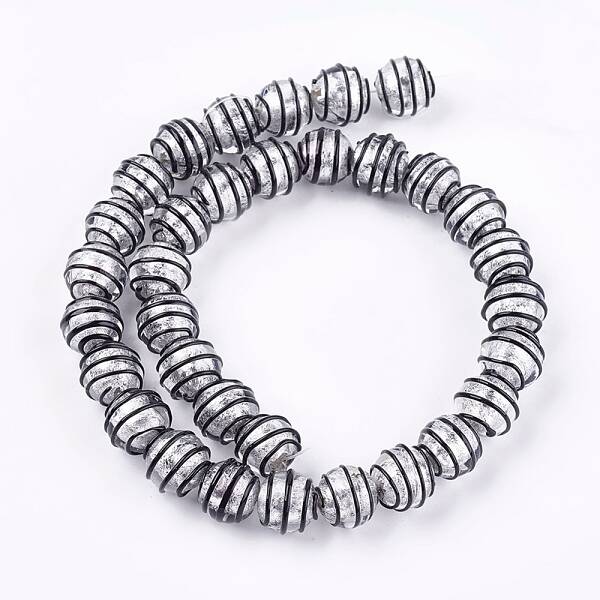 Handmade Silver Foil Glass Lampwork Beads