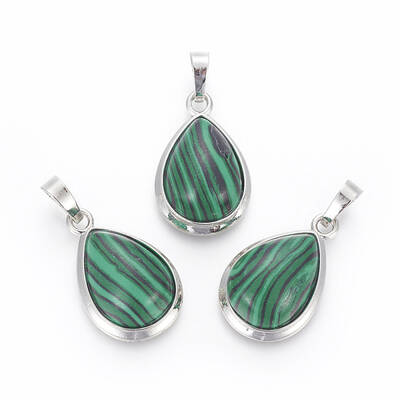 Synthetic Malachite Pendants