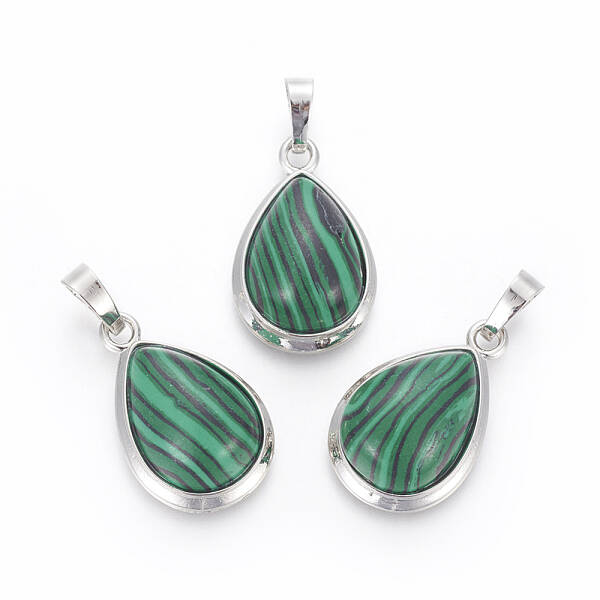 Synthetic Malachite Pendants