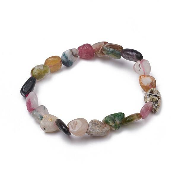 Natural Tourmaline Stretch Beaded Bracelets