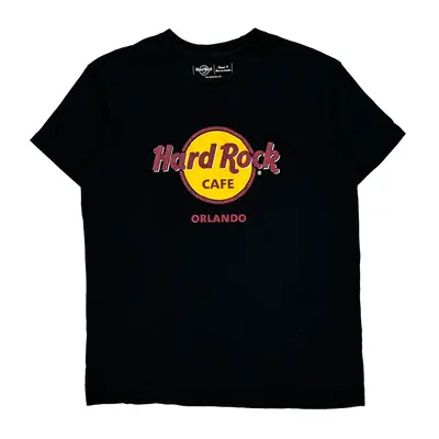 Orlando Hard Rock Cafe Graphic T-Shirt - Large Black Cotton