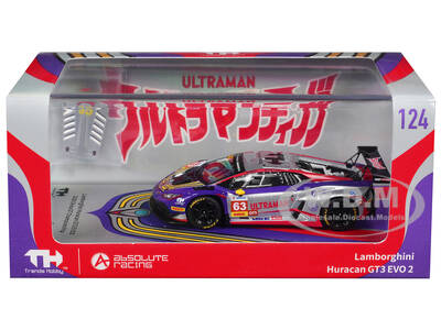 Lamborghini Huracan GT3 EVO 2 #63 Akash Nandy - Zhang Shi Mo Ultraman China GT Championship (2026) 1/64 Diecast Model Car...