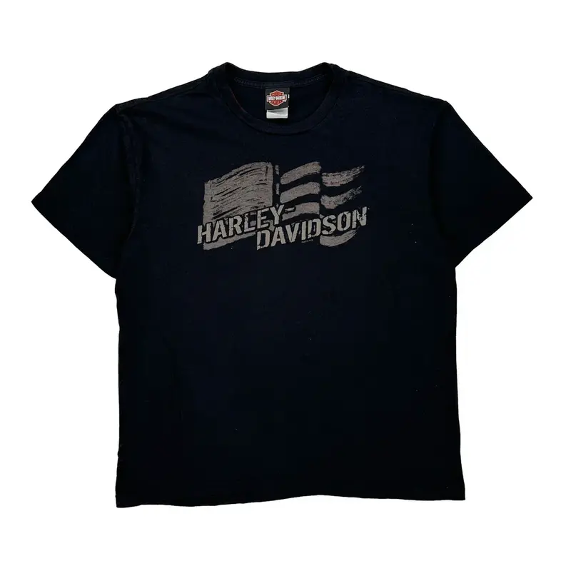 Monadnock Harley Davidson Graphic T-Shirt - XL Black Cotton