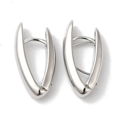 V-shapeRing Brass Hoop Earrings for Women