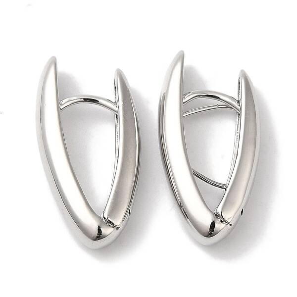 V-shapeRing Brass Hoop Earrings for Women