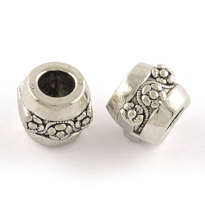 Tibetan Style Alloy European Large Hole Beads