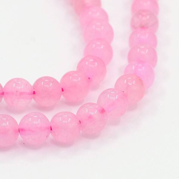 Natural Rose Quartz Round Bead Strands