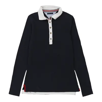 Tommy Hilfiger Long Sleeve Polo Shirt - Small Navy Cotton | Size: small