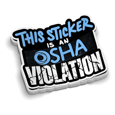 Osha Violation Sticker - Hard Hat Decal