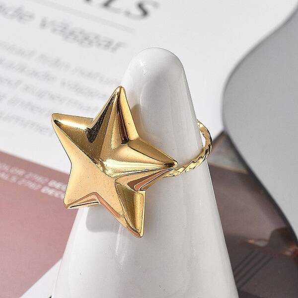 304 Stainless Steel Open Cuff Ring for Women