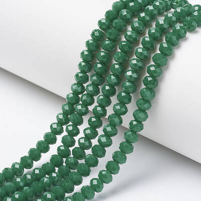 Opaque Solid Color Glass Beads Strands