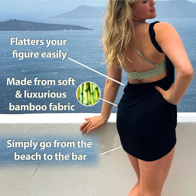 Gela Beach Bamboo Wrap Dress Cover-Up: From the Beach to the Bar