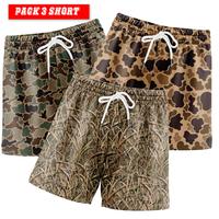 Pack 3 Camo Duck Hunting Shorts With 5 Inch Inseam, Perfect for the Gym, Basketball Camo Mesh Short, Gift for him, Gift For H...