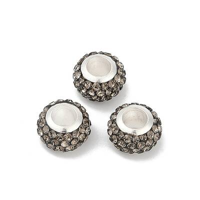 Alloy Rhinestone Clay Pave Beads