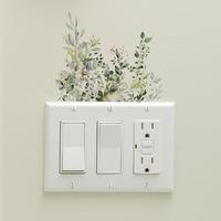5pcs Plant Pattern Wall Sticker, Self-adhesive Removable Wall Decal for Home Decor, Interior