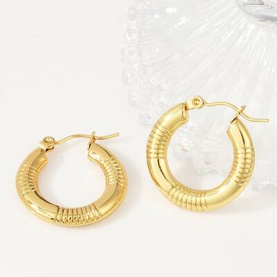 304 Stainless Steel Hoop Earrings for Women