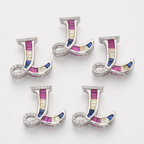 Brass Cubic Zirconia Slide Charms
